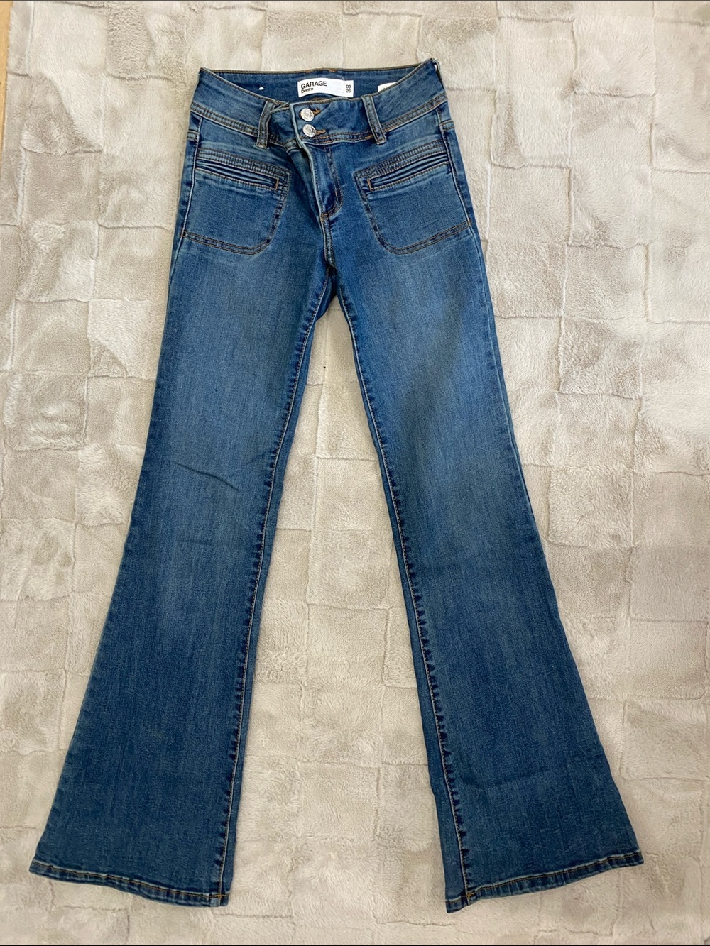 Garage Women's Dark Blue Wide Leg Jeans
